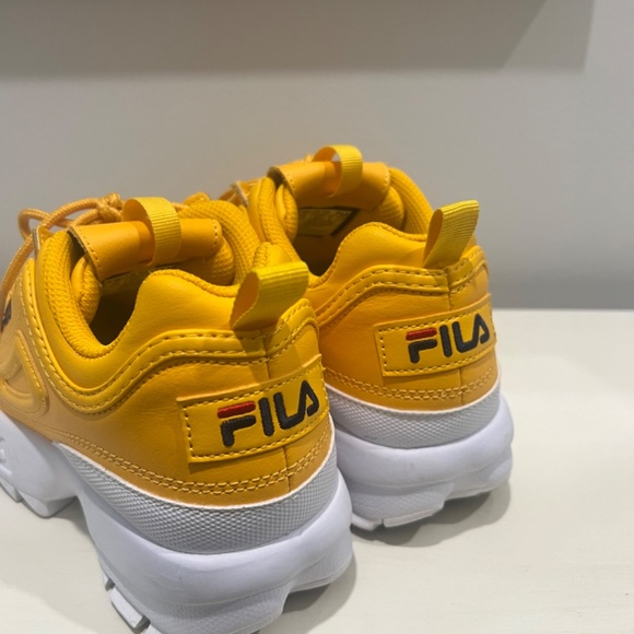 Womens Fila Disruptor 2 Premium Athletic Shoe - Canary Yellow - Picture 3 of 4